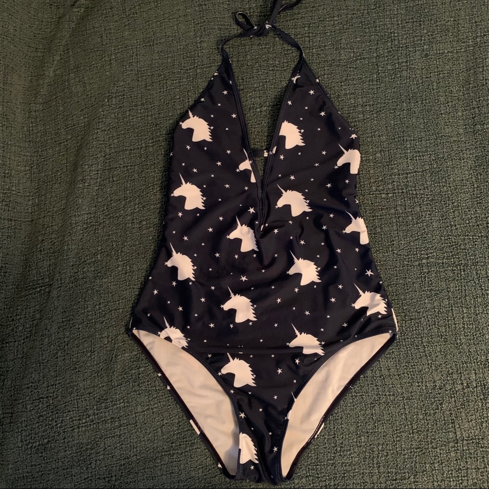 Unicorn Print One Piece Swimsuit